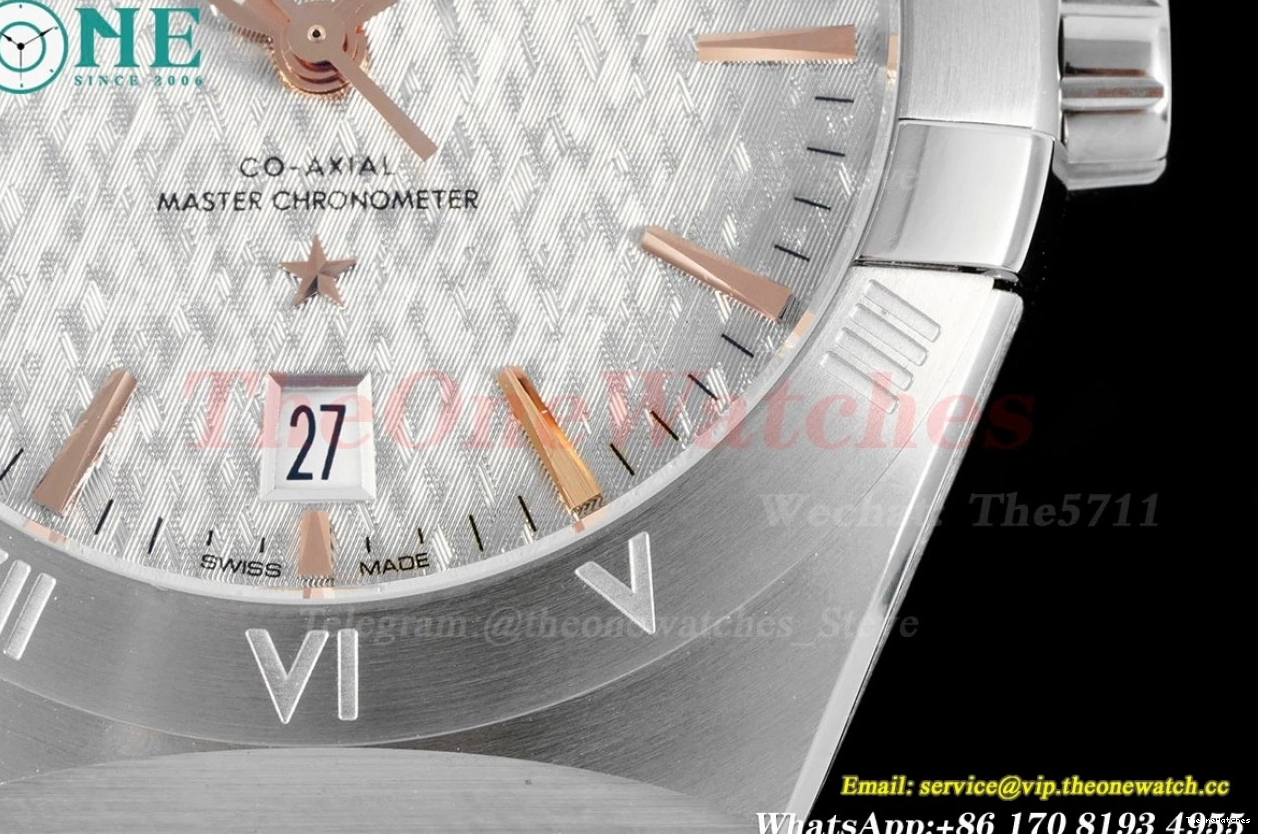 SS Constellation Textured ORF 39mm SS A8800 Dial White 0213